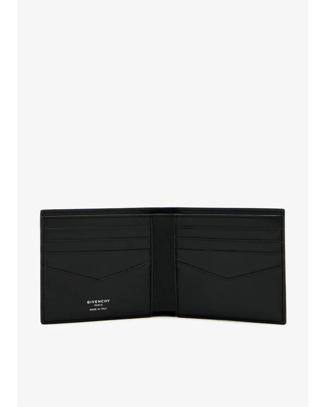 Givenchy Black Logo Printed Bi-Fold Wallet for men