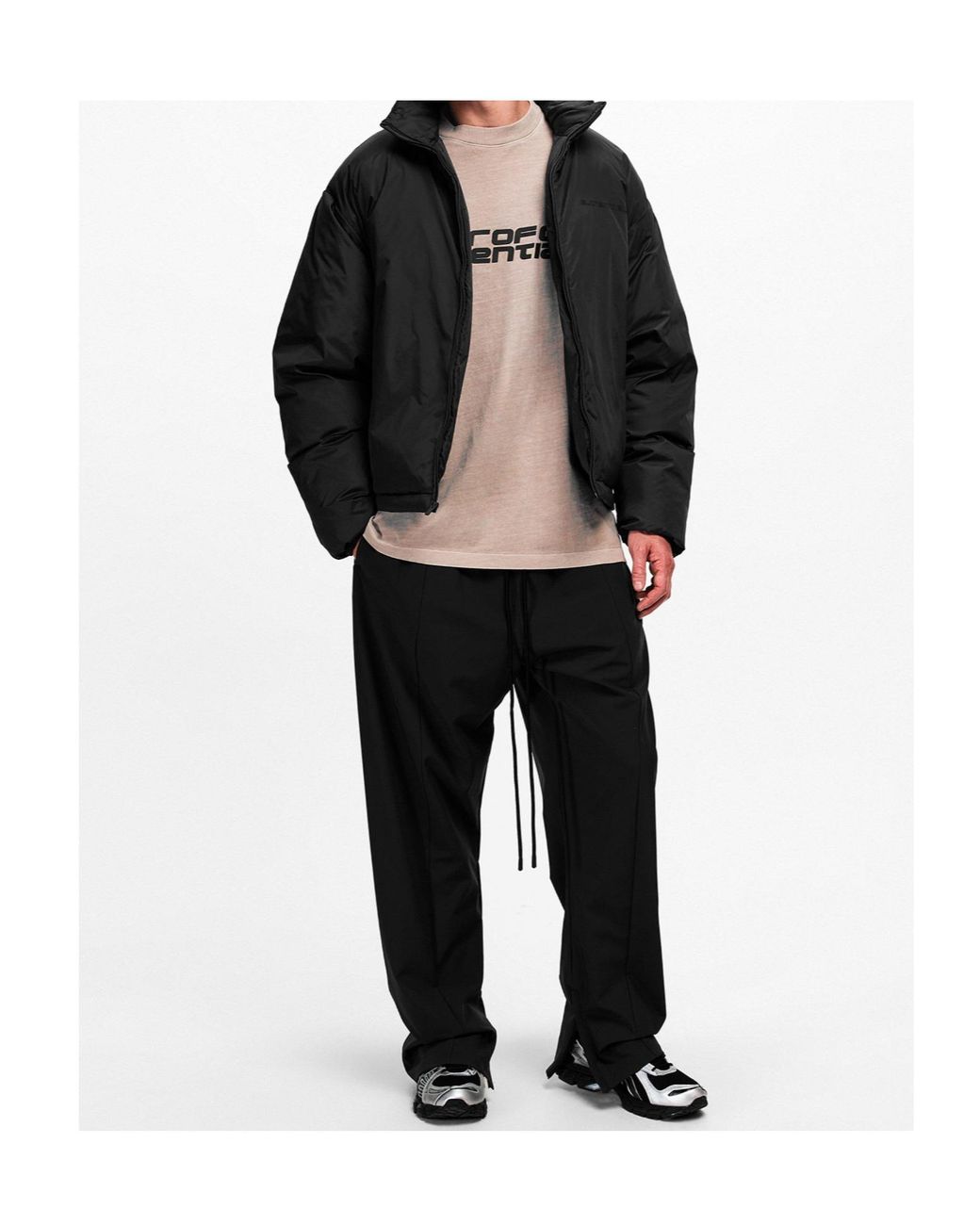 Fear Of God Gray Zippered Long-Sleeved Cotton Jacket for men