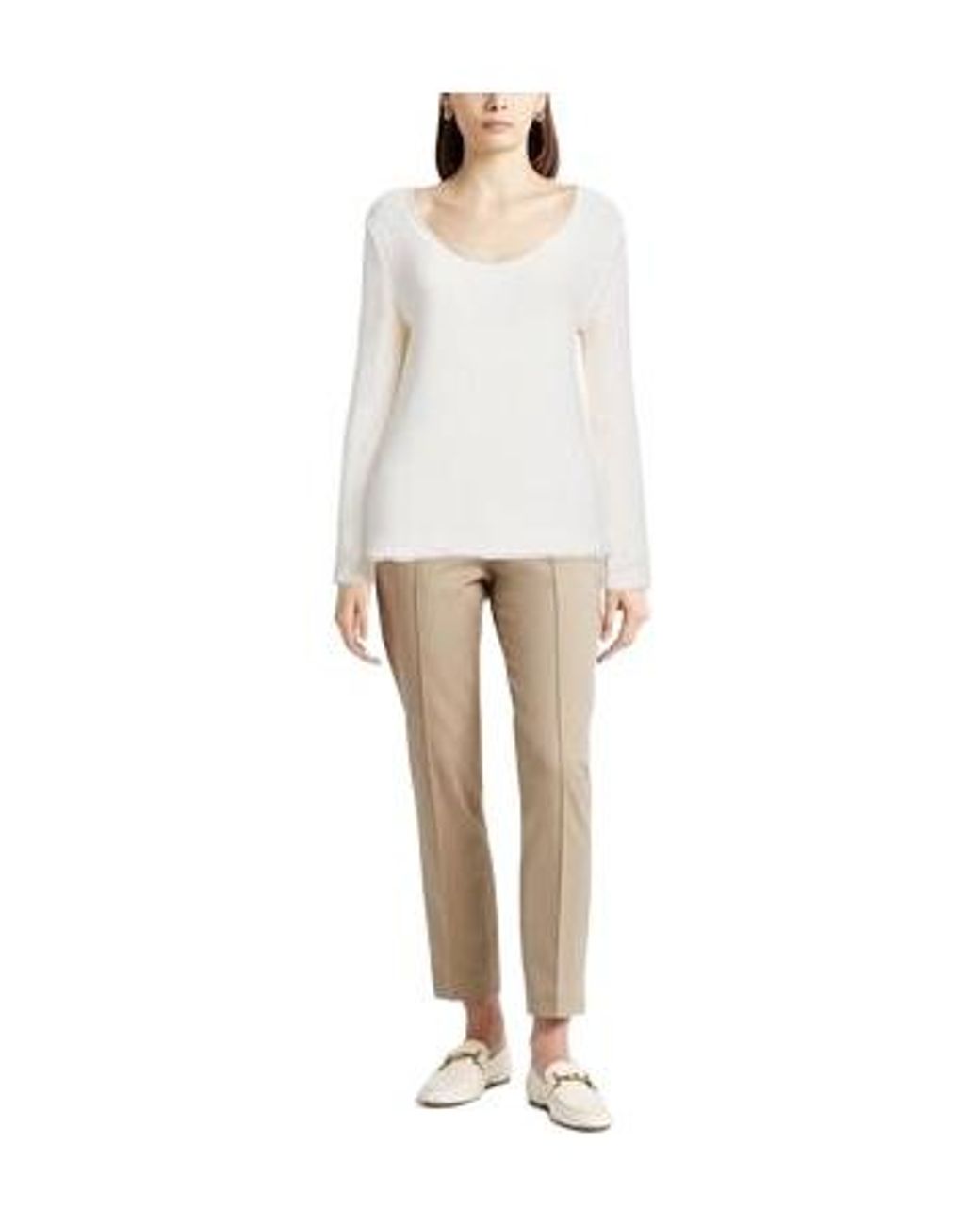 Max Mara White Plain Colour Jumpers
