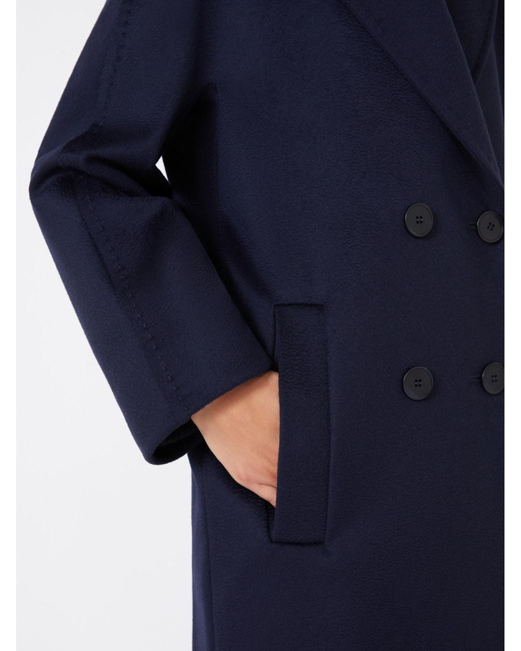 Max Mara Blue Oversized Wool Coat
