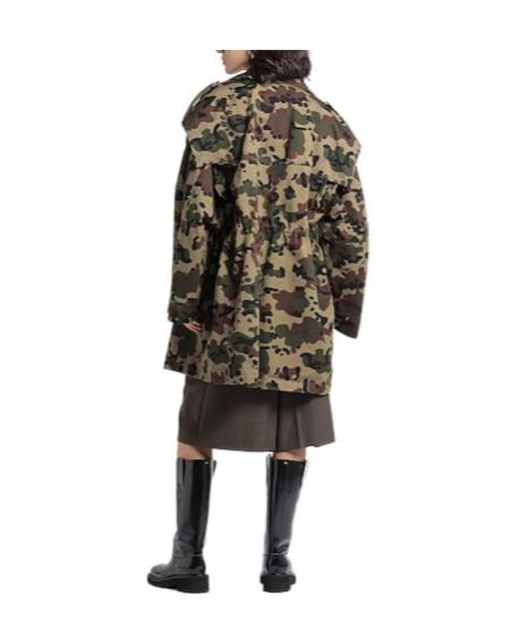 Dolce & Gabbana Brown Camouflageprint Longsleeve Trench Coat