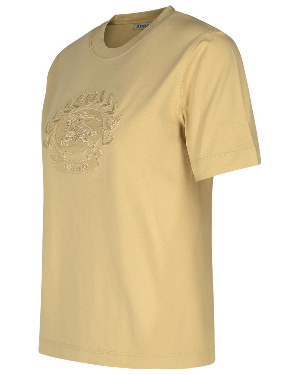 Burberry Natural Logo-Embroidered Crewneck T-Shirt