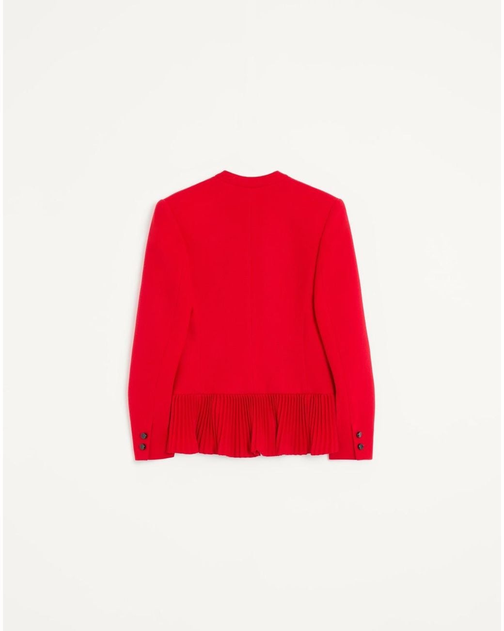 Valentino Red Wool Crepe Jacket