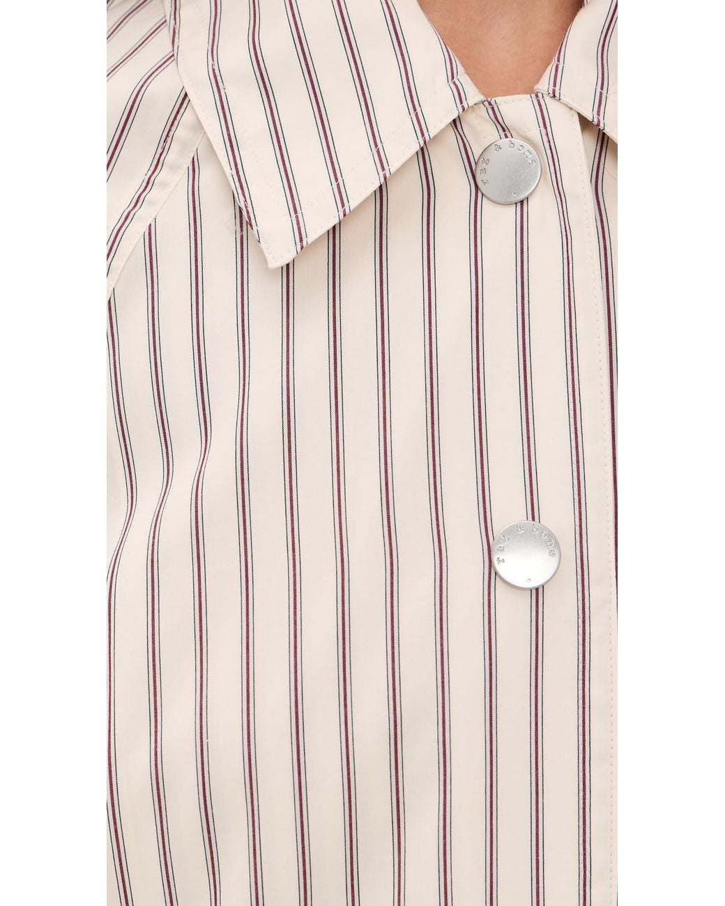 Rag & Bone Natural Long-Sleeved Striped Shirt