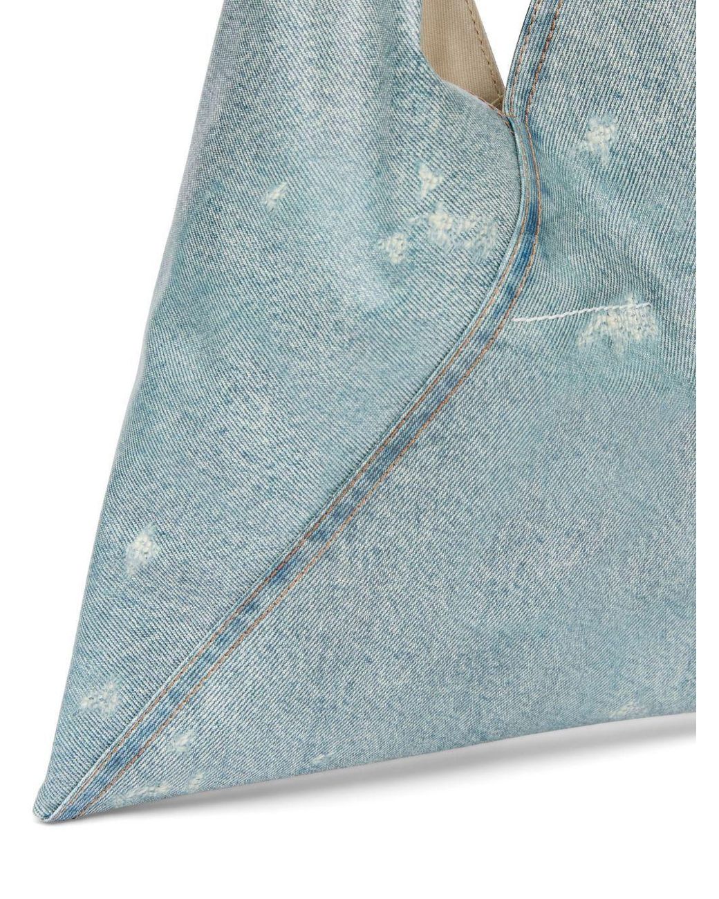 MM6 by Maison Margiela Blue Triangular Handle Japanese Bag