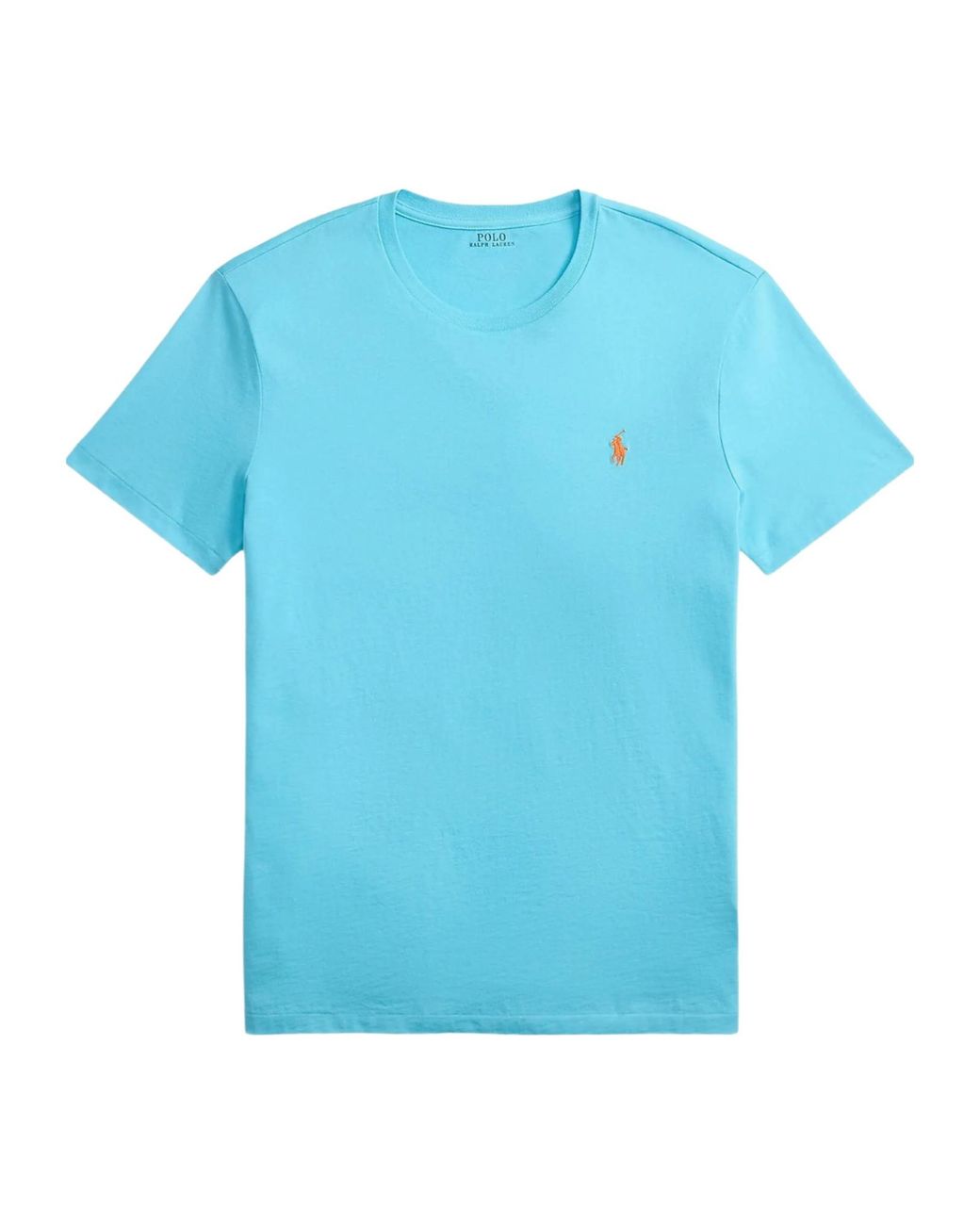 Ralph Lauren Blue Polo Pony Embroidered Crewneck T-Shirt for men