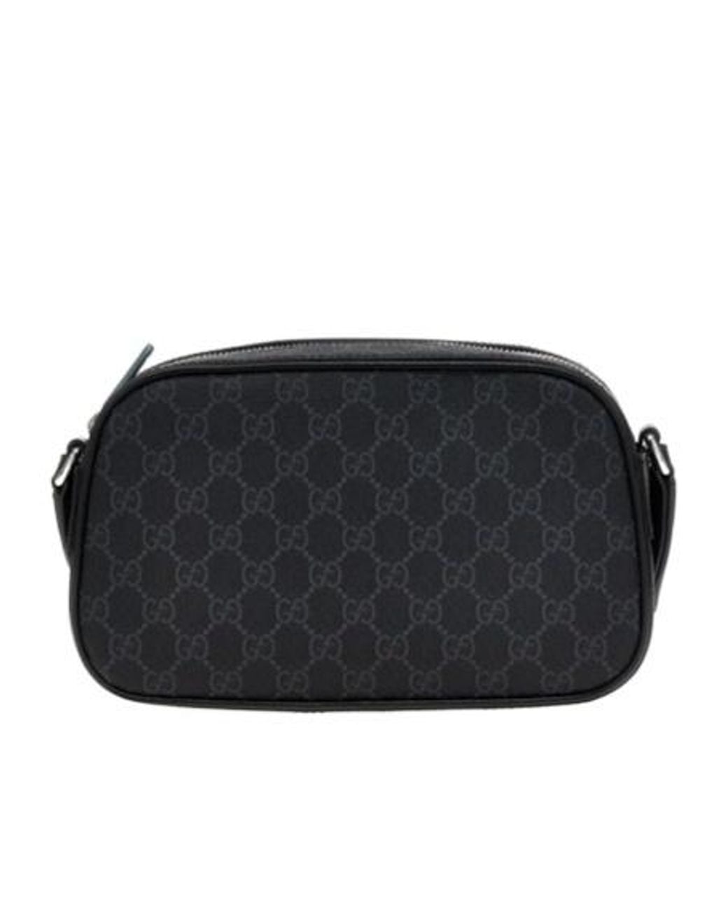 Gucci Black Gg Supreme Zipped Messenger Bag for men