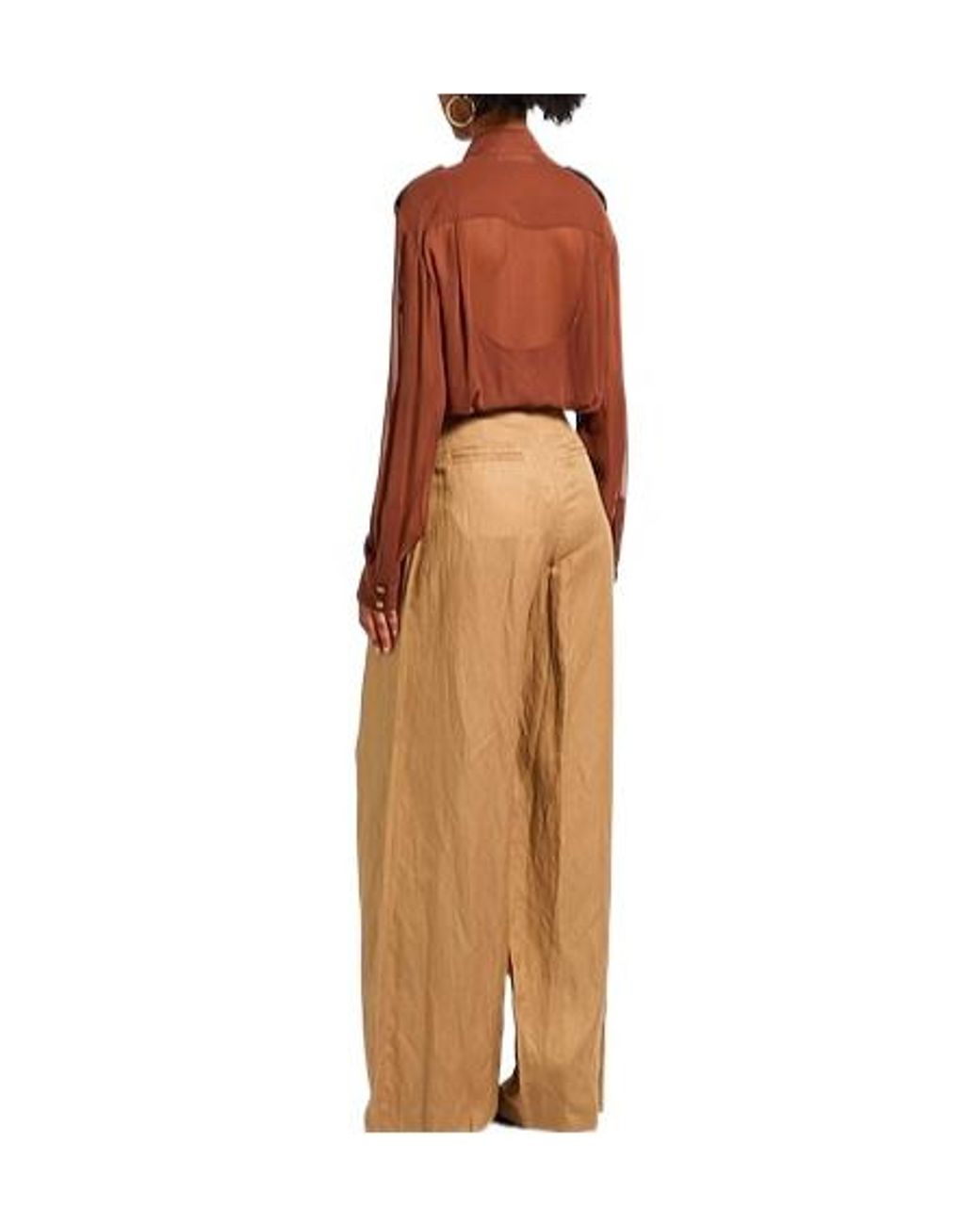 Max Mara Natural Wide-Leg Trousers