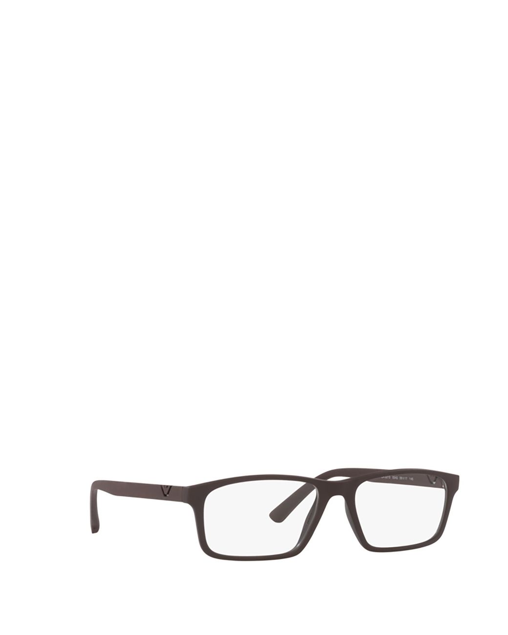 Emporio Armani White Rectangular Frame Glasses for men