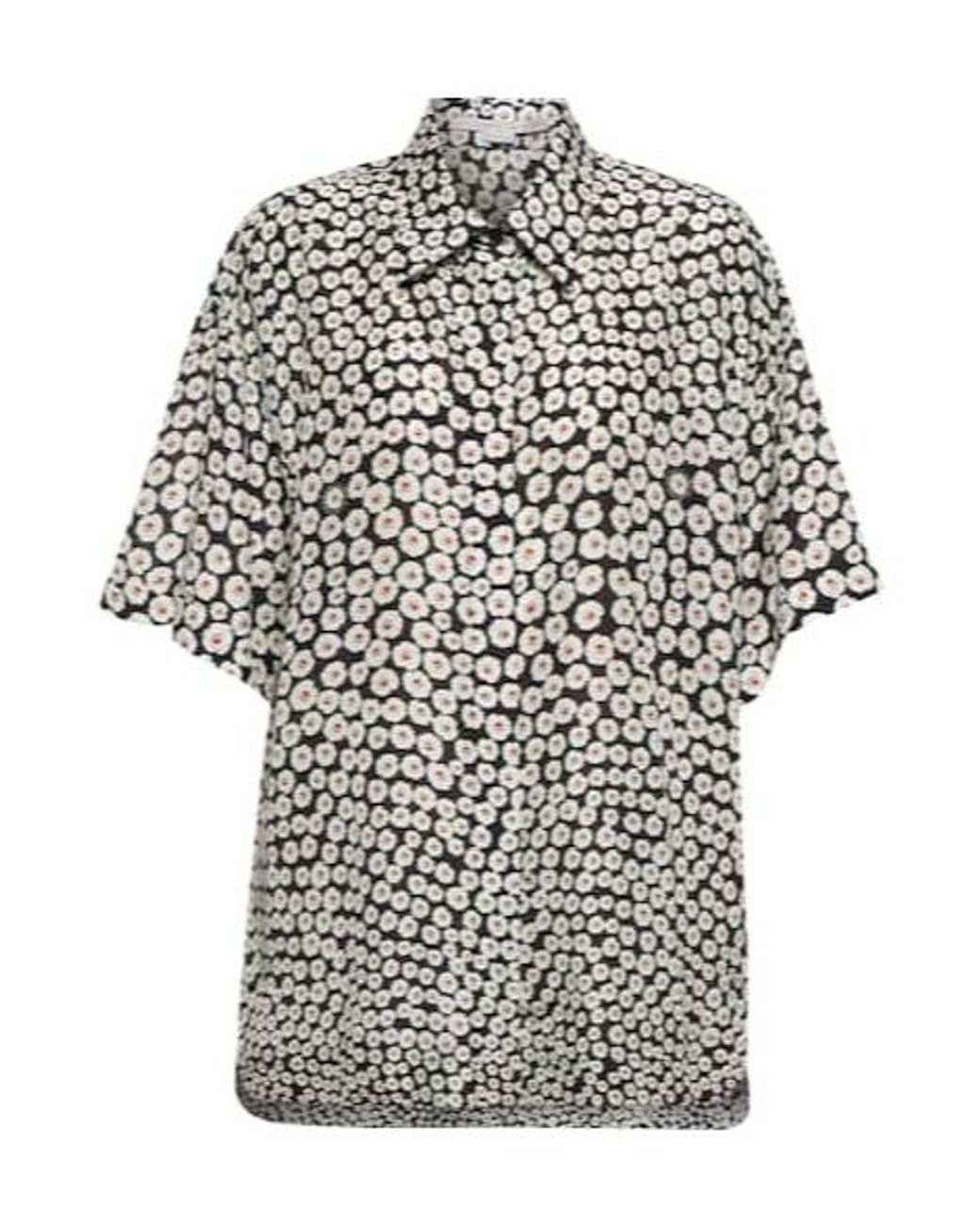 Stella McCartney White Floral Silk Shirt