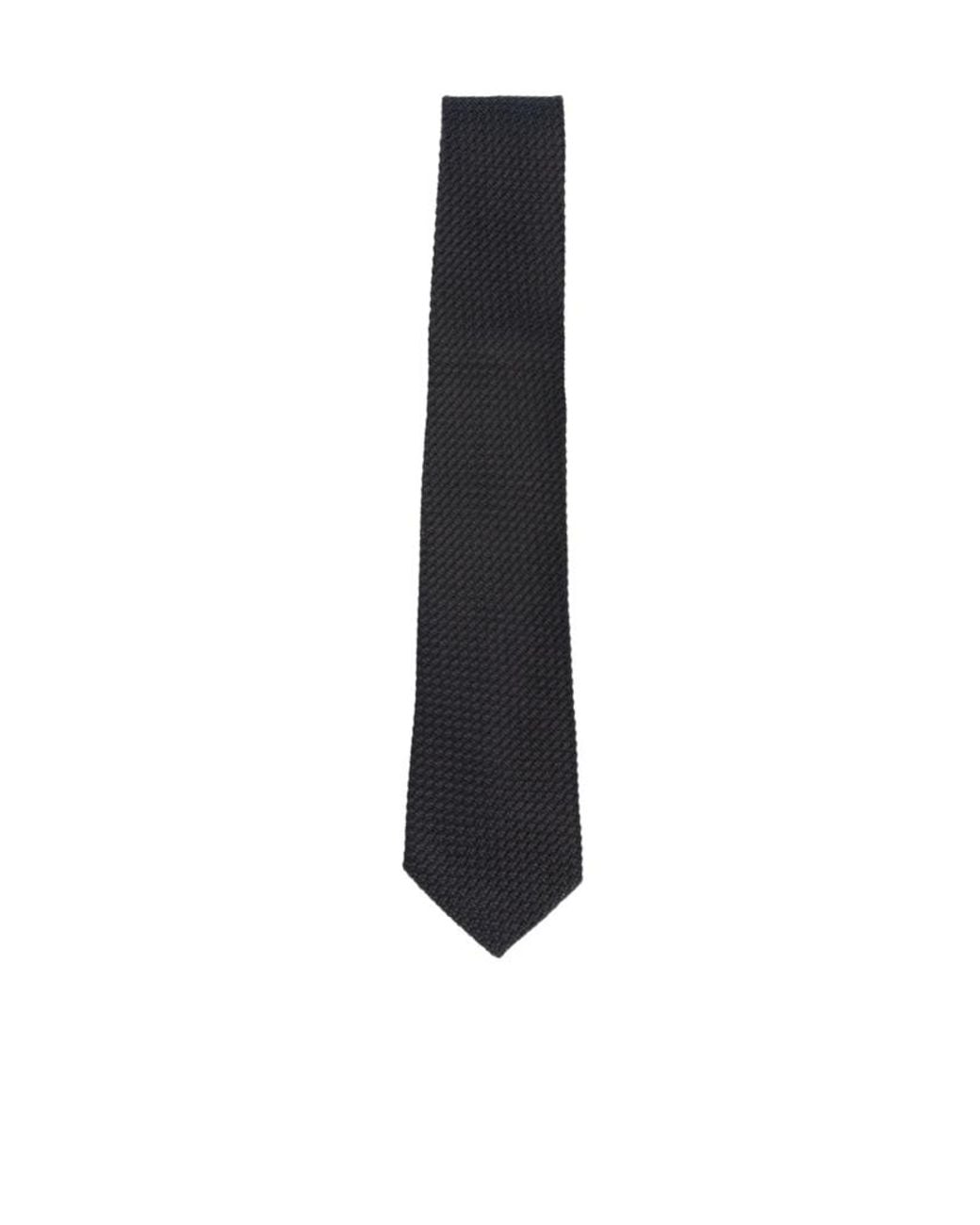 Tagliatore Black Twill Tie for men