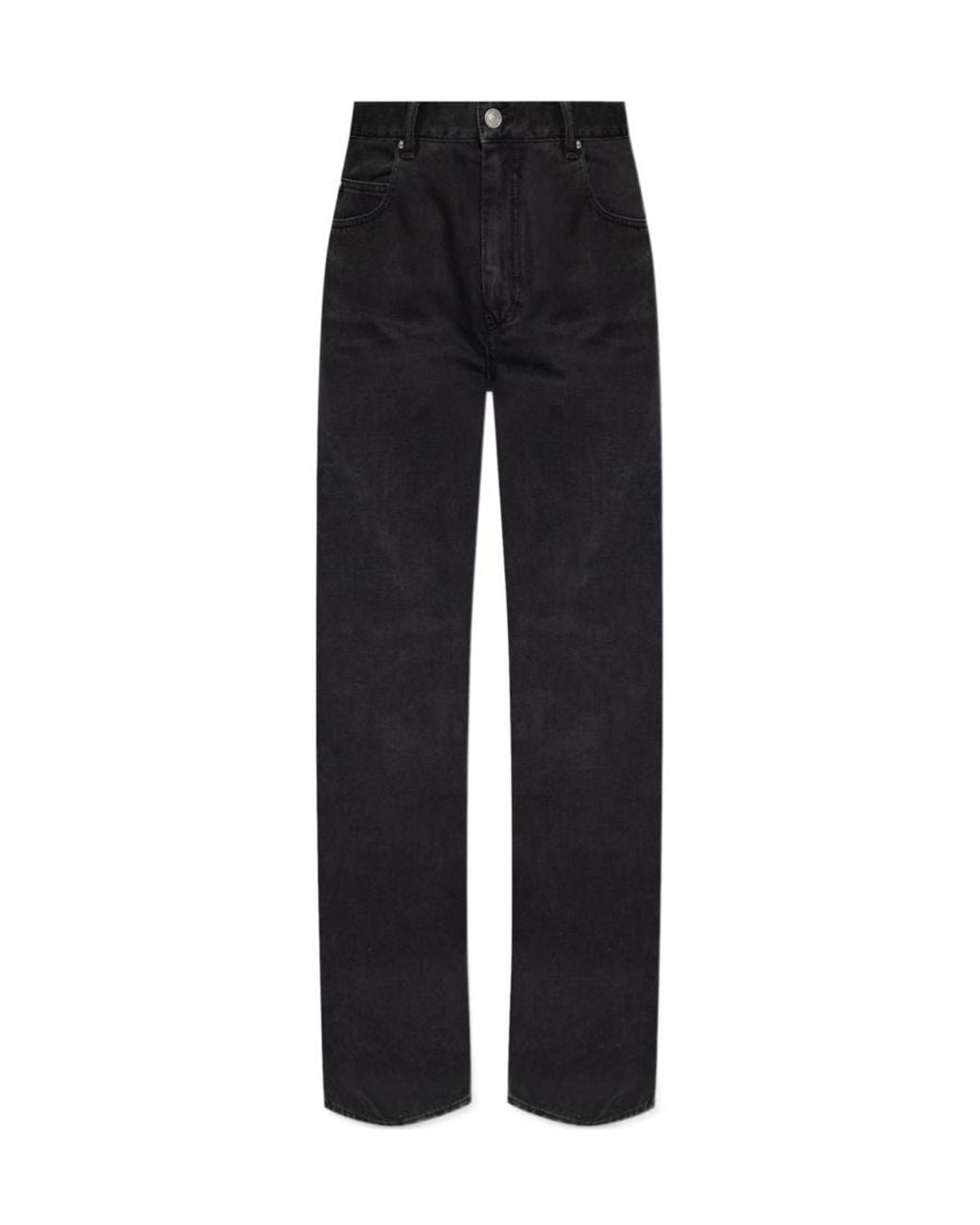 Isabel Marant Black Joanny Logo-Patch Jeans