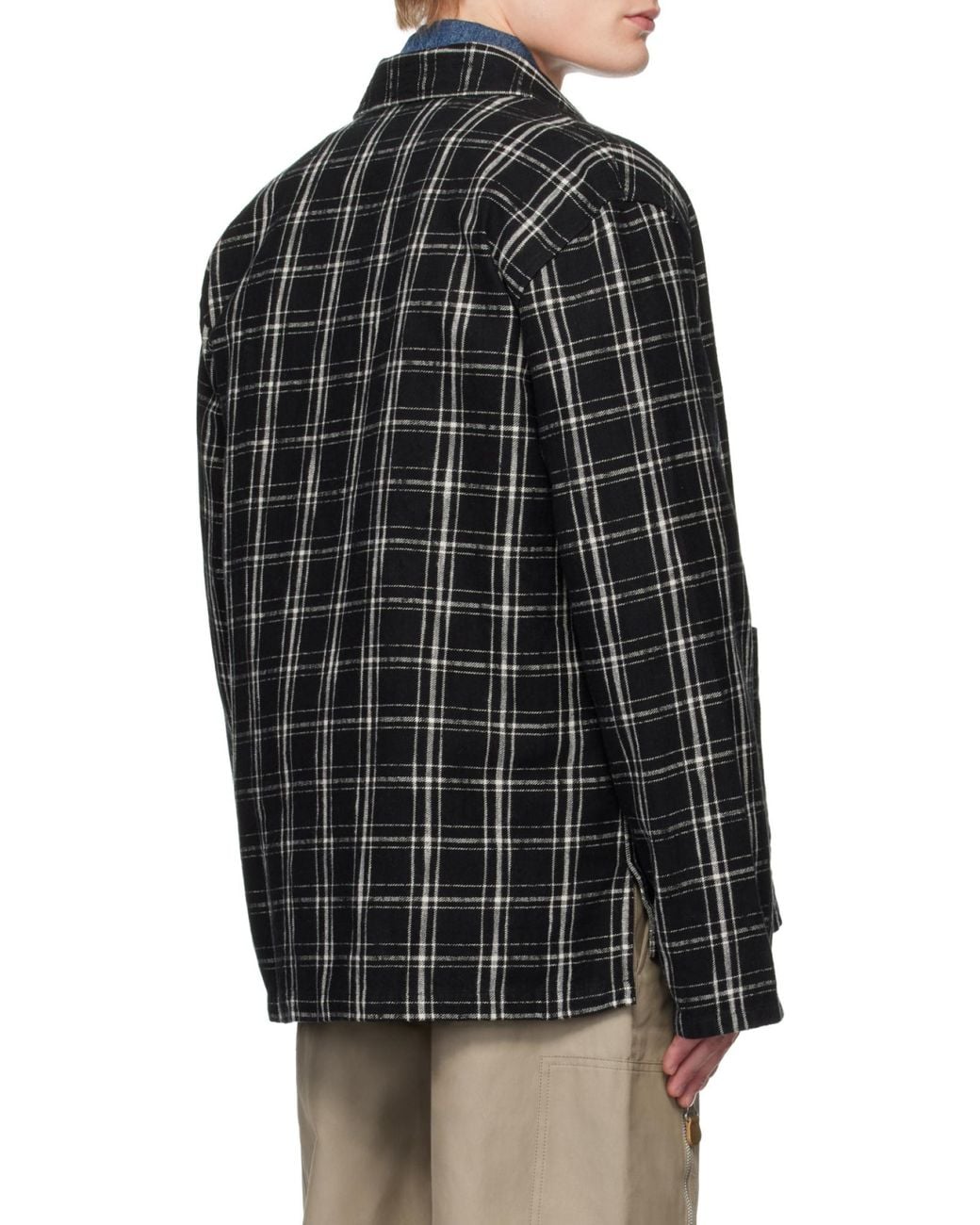 Our Legacy Black Haven Check Overshirt for men