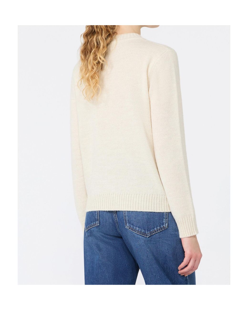 Weekend by Maxmara White Wkdnitra Motif Intarsia Knitted Jumper