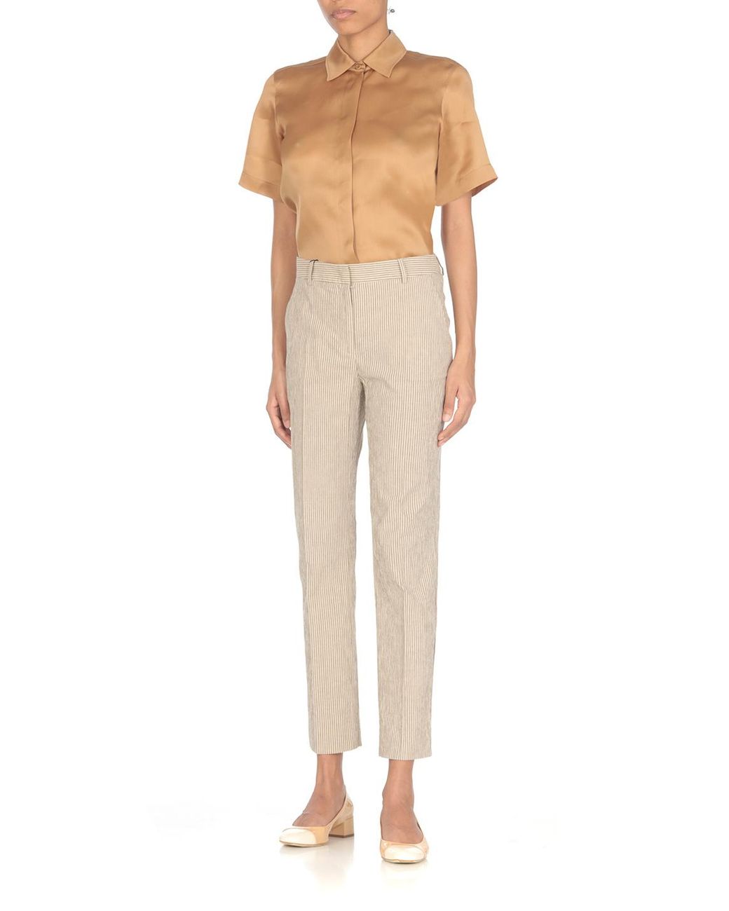 Weekend by Maxmara Natural Striped Casual Pants