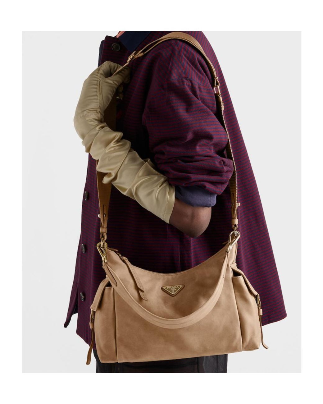 Prada Natural Explore Large Nappa Leather Bag