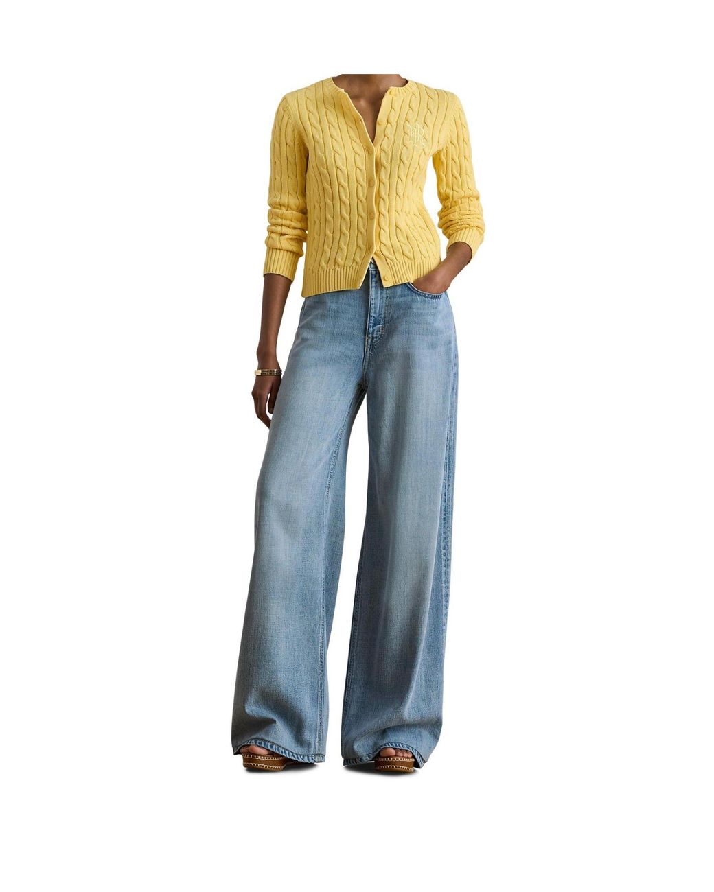 Ralph Lauren Yellow Knitted Cardigan
