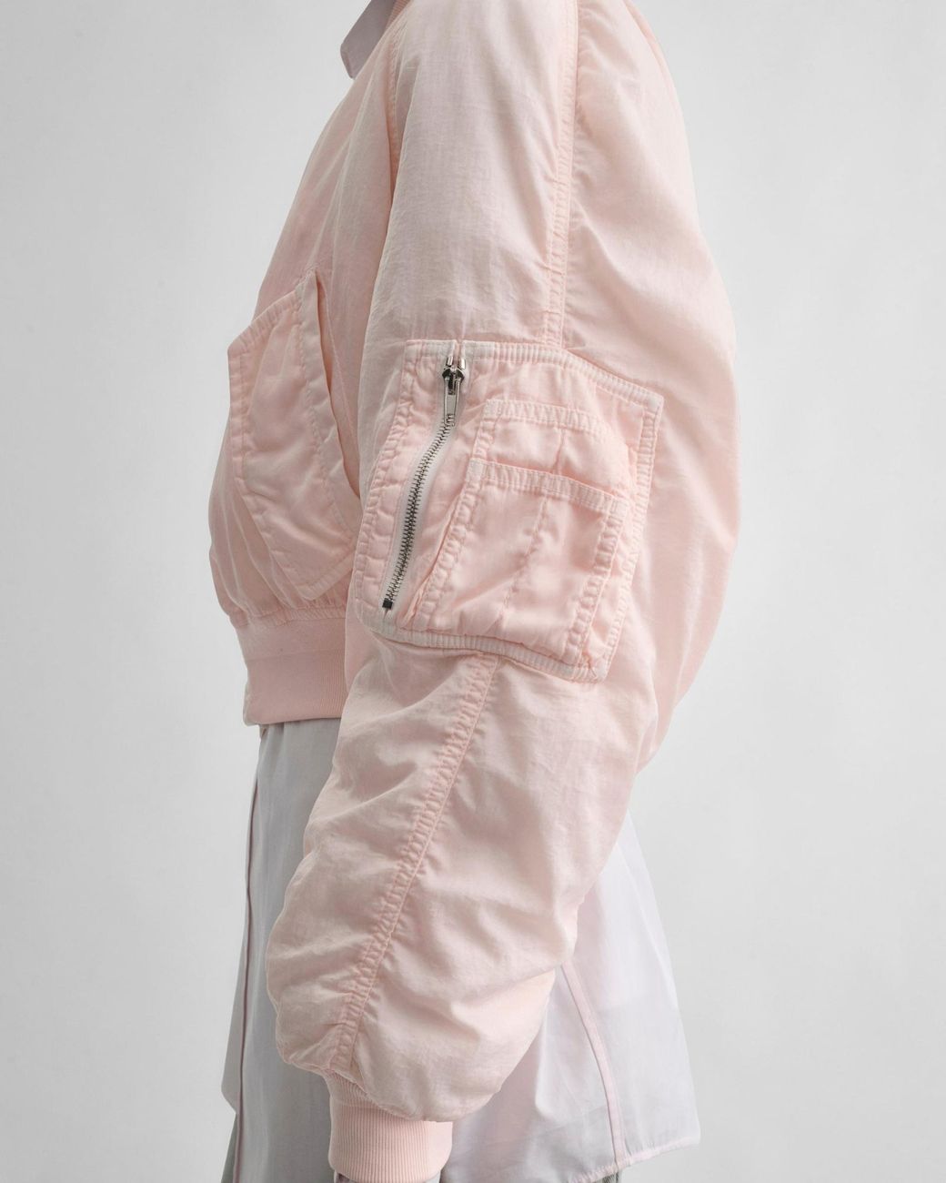 Phoebe Philo Pink Cropped Bomber Jacket
