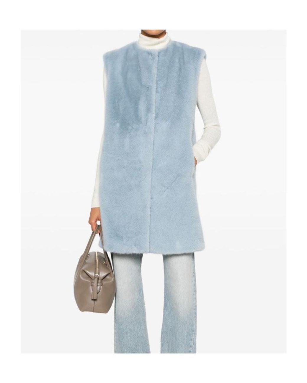 Herno Blue Concealed Fastened Gilet