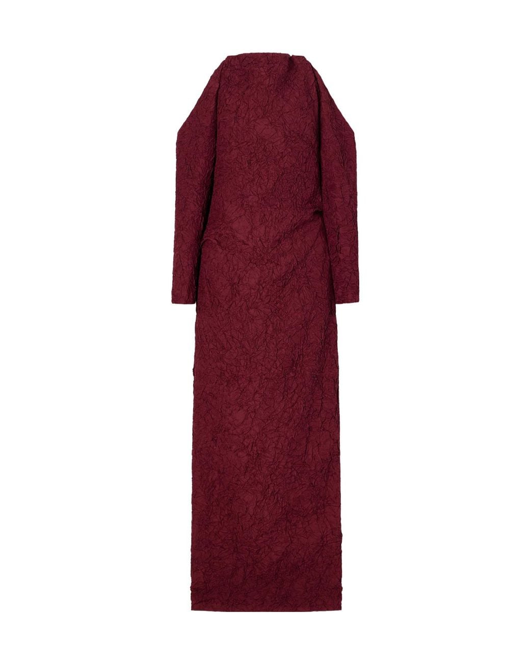 Proenza Schouler Red Lina Open-Back Crinkled-Silk Maxi Dress