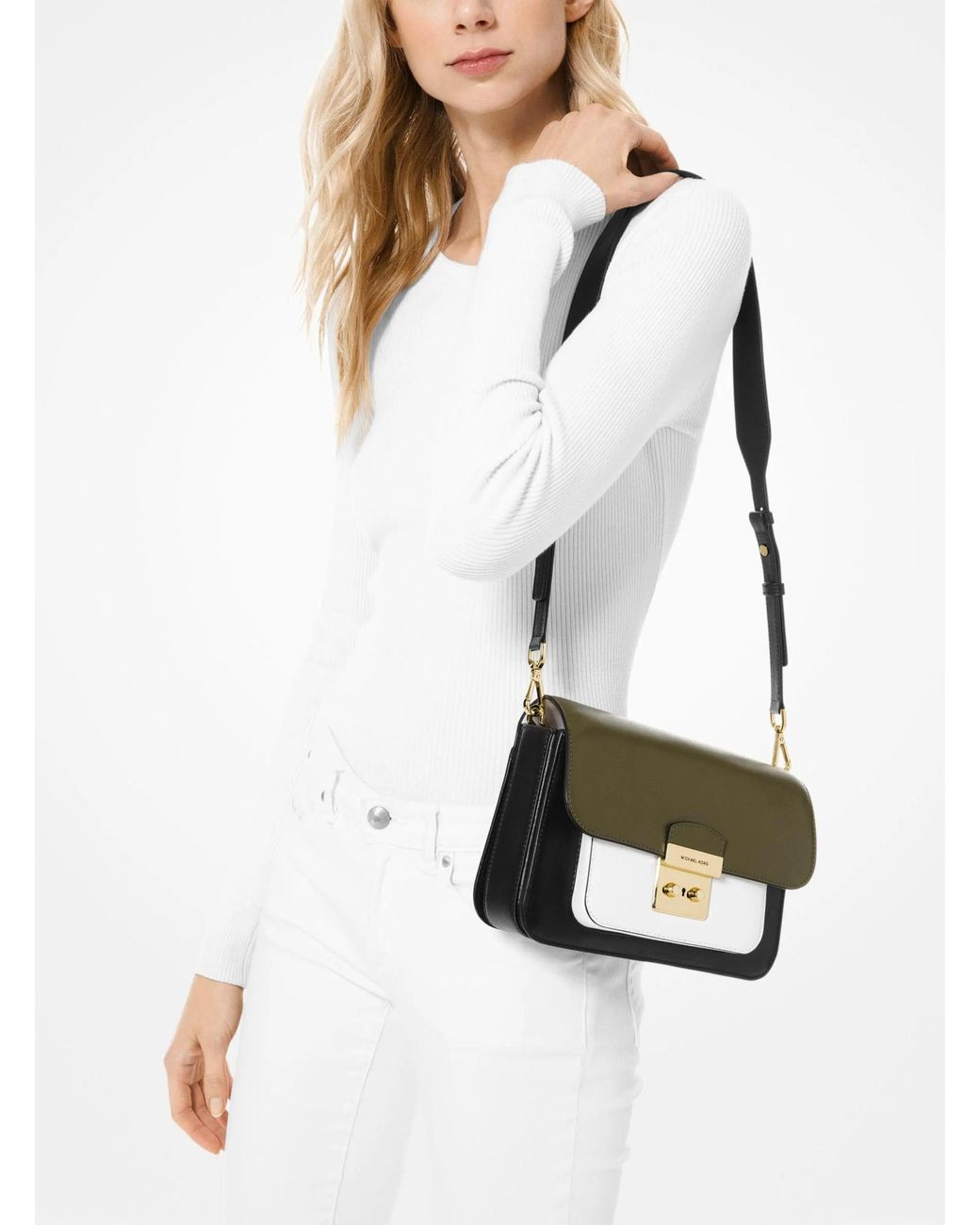 Michael Kors Green Sloan Editor Large Shoulder Bag