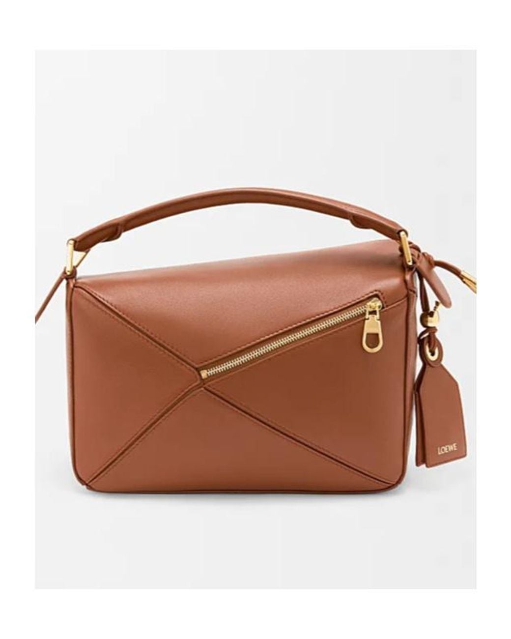 Loewe Brown Small Featherlight Puzzle Bag