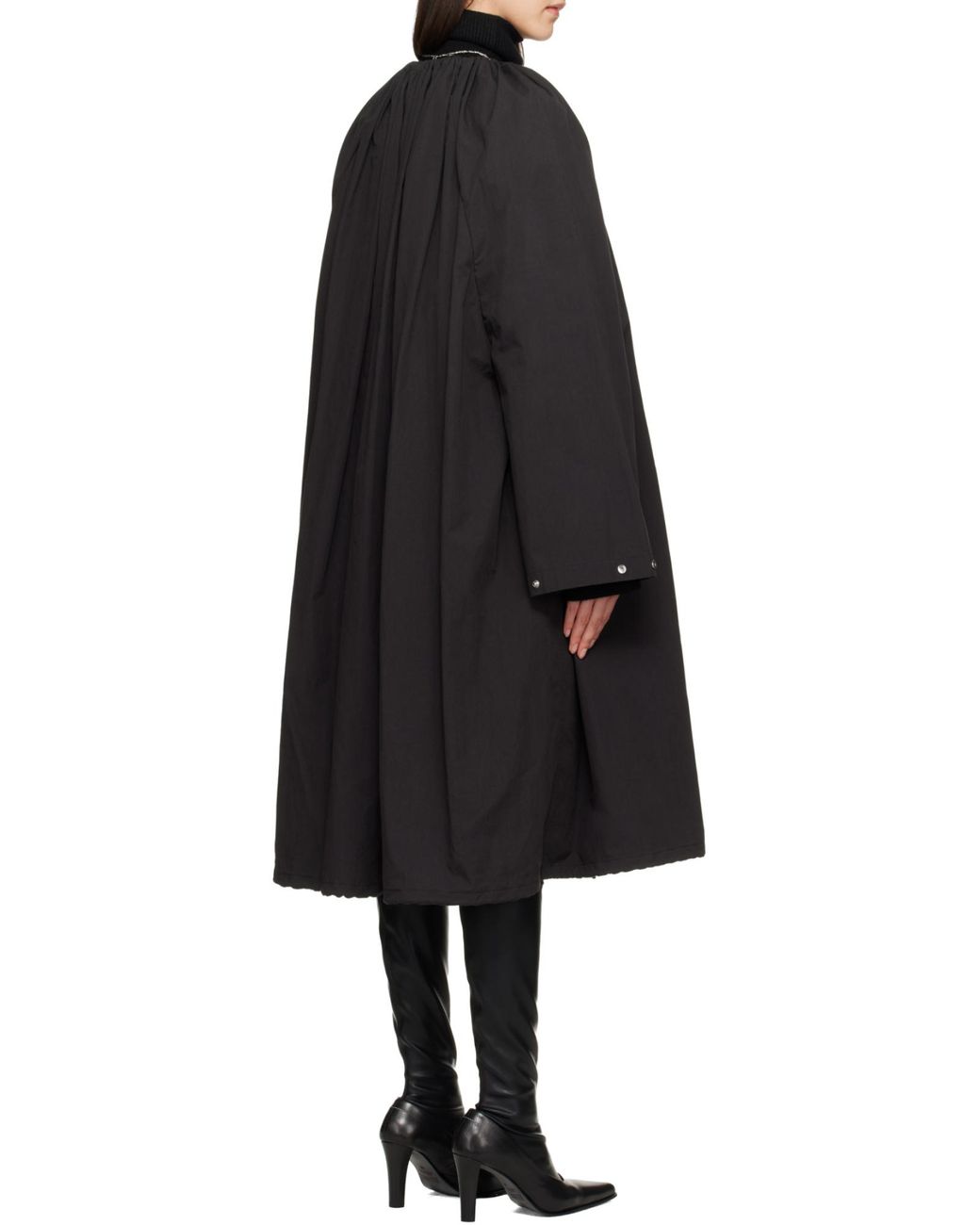 Totême Black Totême Gathered Parachute Coat