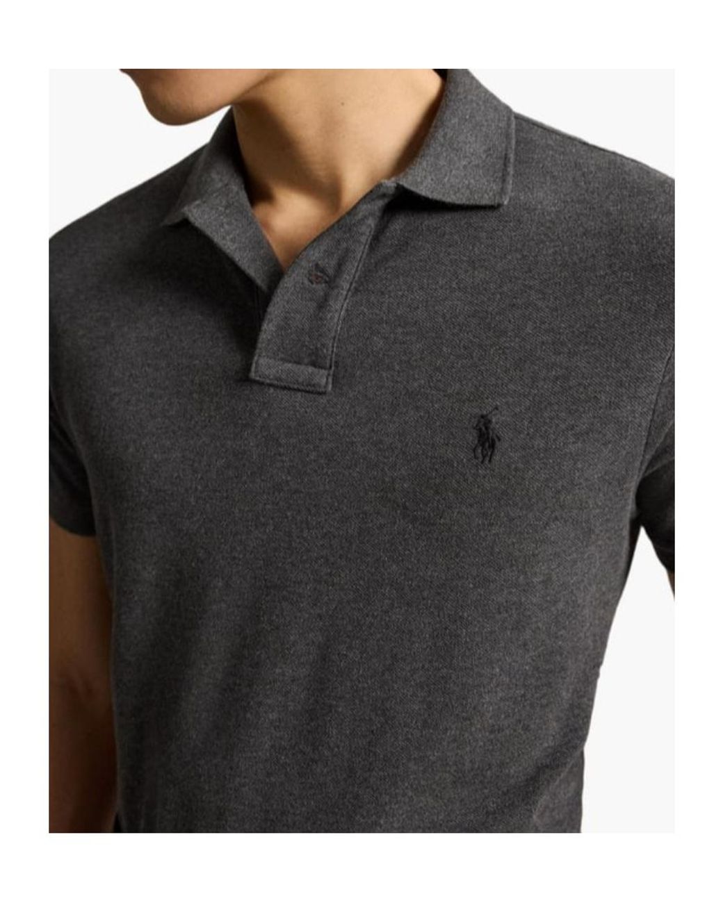 Polo Ralph Lauren Black Short-Sleeved Polo Shirt for men
