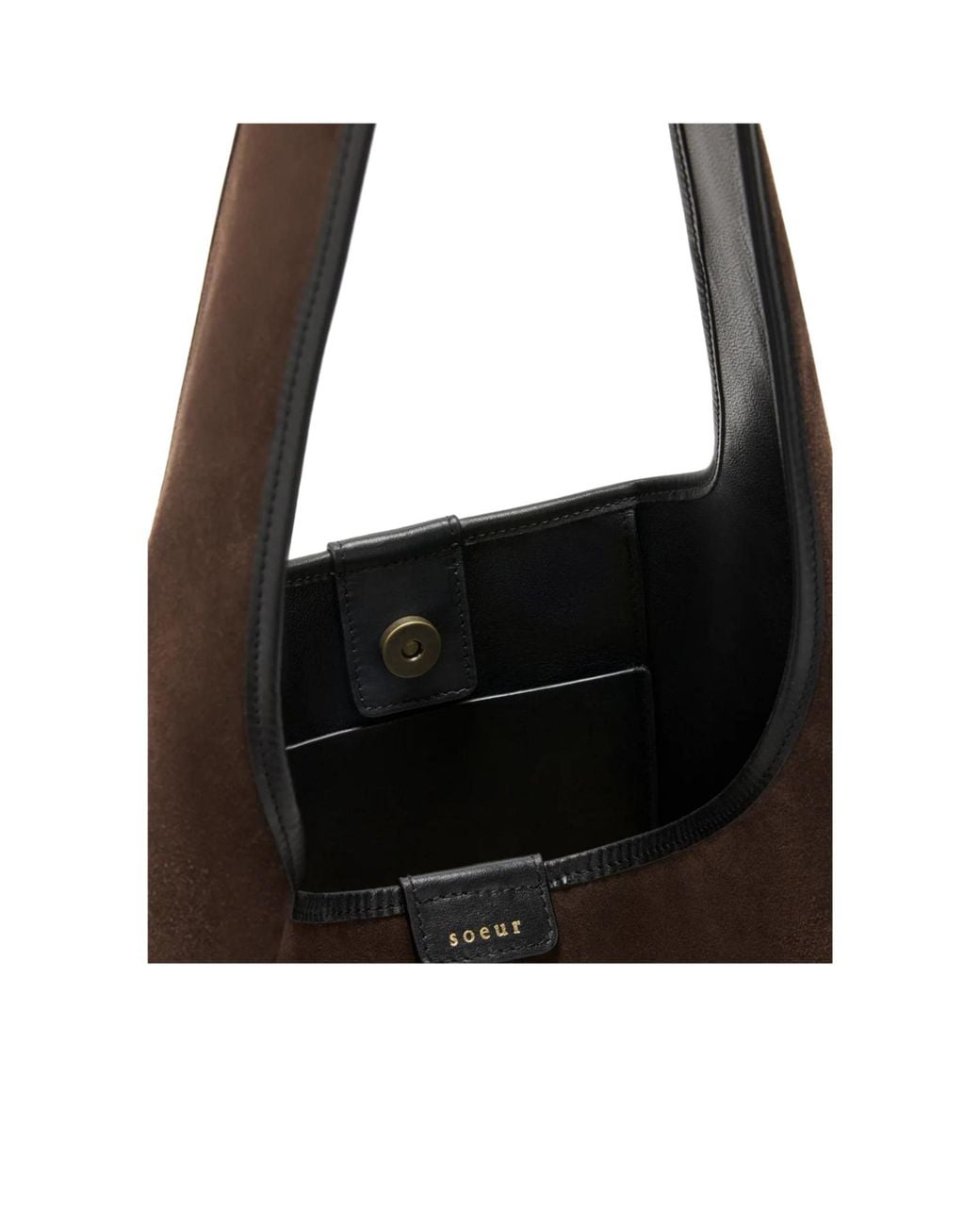 Soeur Brown Delice Suede Shoulder Bag