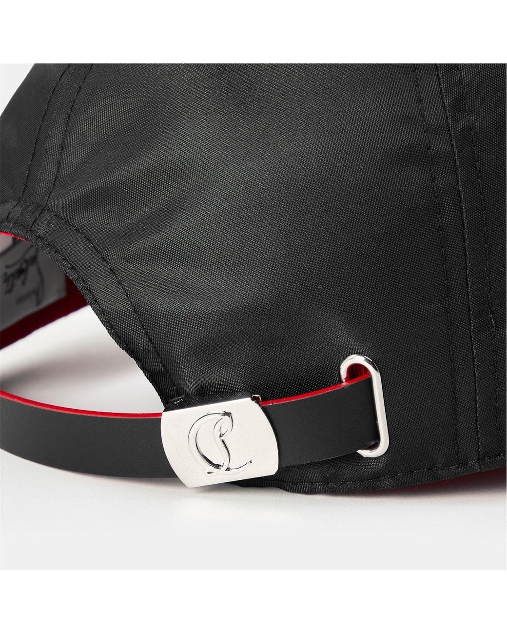 Christian Louboutin Black Mooncrest Baseball Cap for men