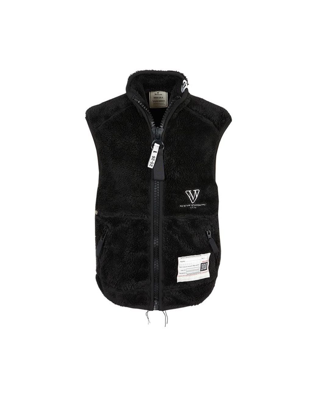 Maison Mihara Yasuhiro Black Zipper Vest for men