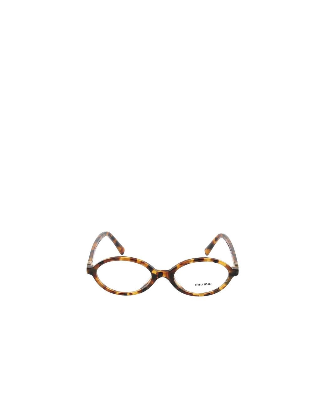 Miu Miu White Eyewear Oval-Frame Glasses