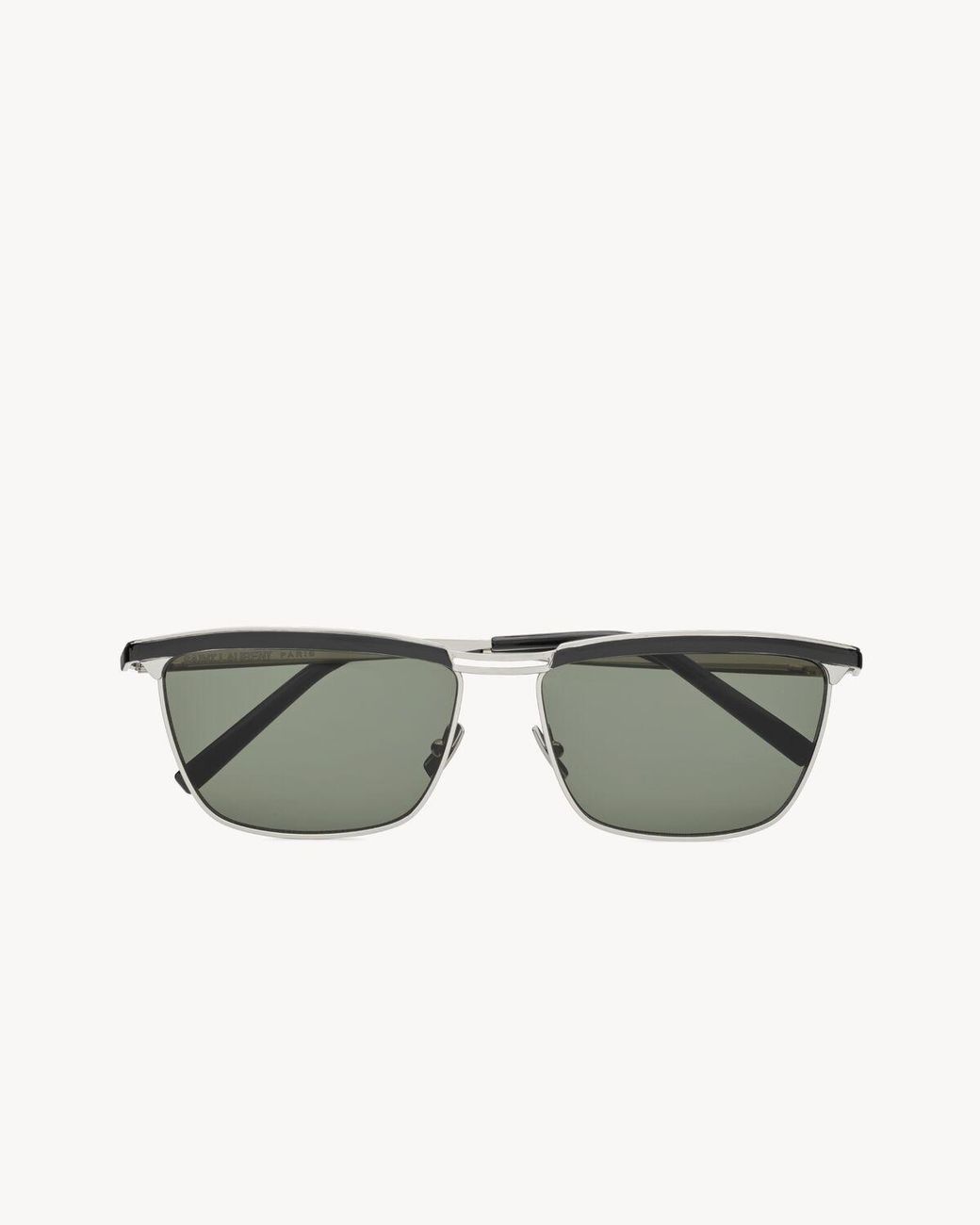 Saint Laurent White Eyewear Rectangular Frame Sunglasses for men