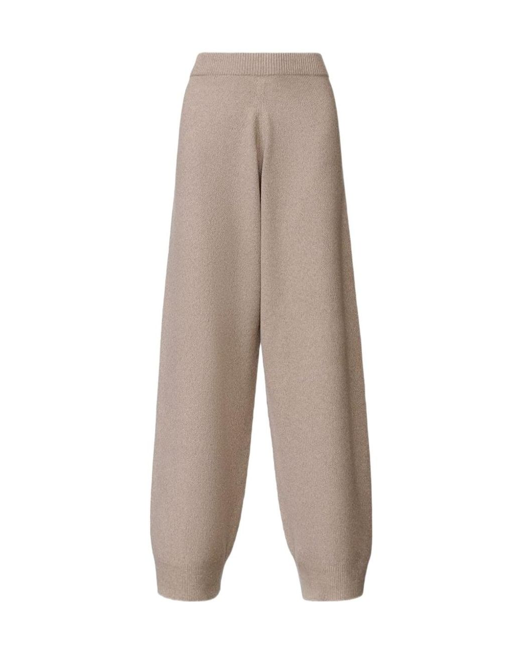 Fabiana Filippi Gray Elasticated Waistband Knitted Trousers