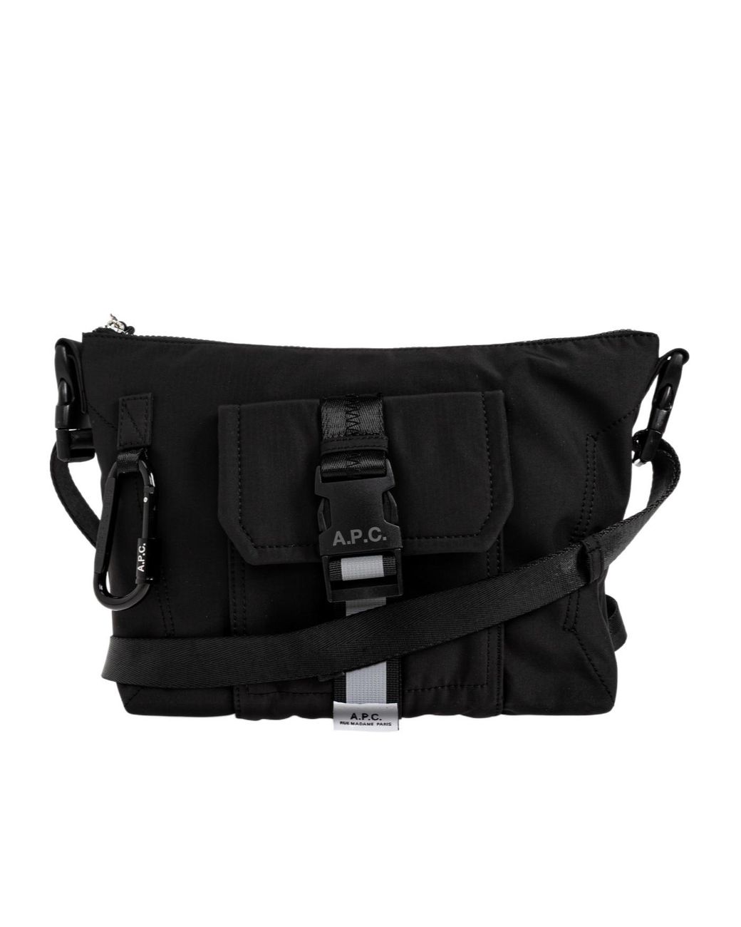 A.P.C. White Trek Buckle Crossbody Bag for men