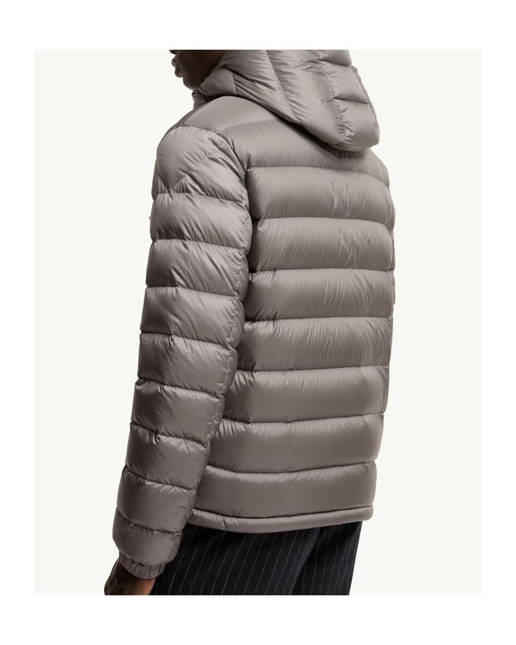 Moncler Gray Verith Hooded Zip-Up Short Puffer Jacket for men