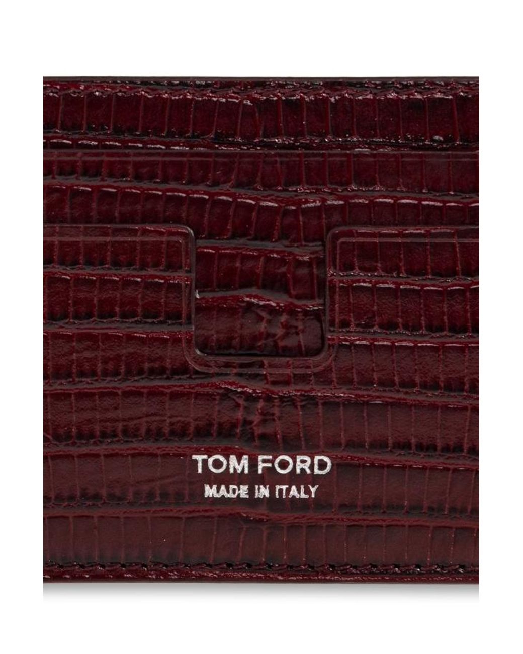 Tom Ford Purple Embossed Card Case for men