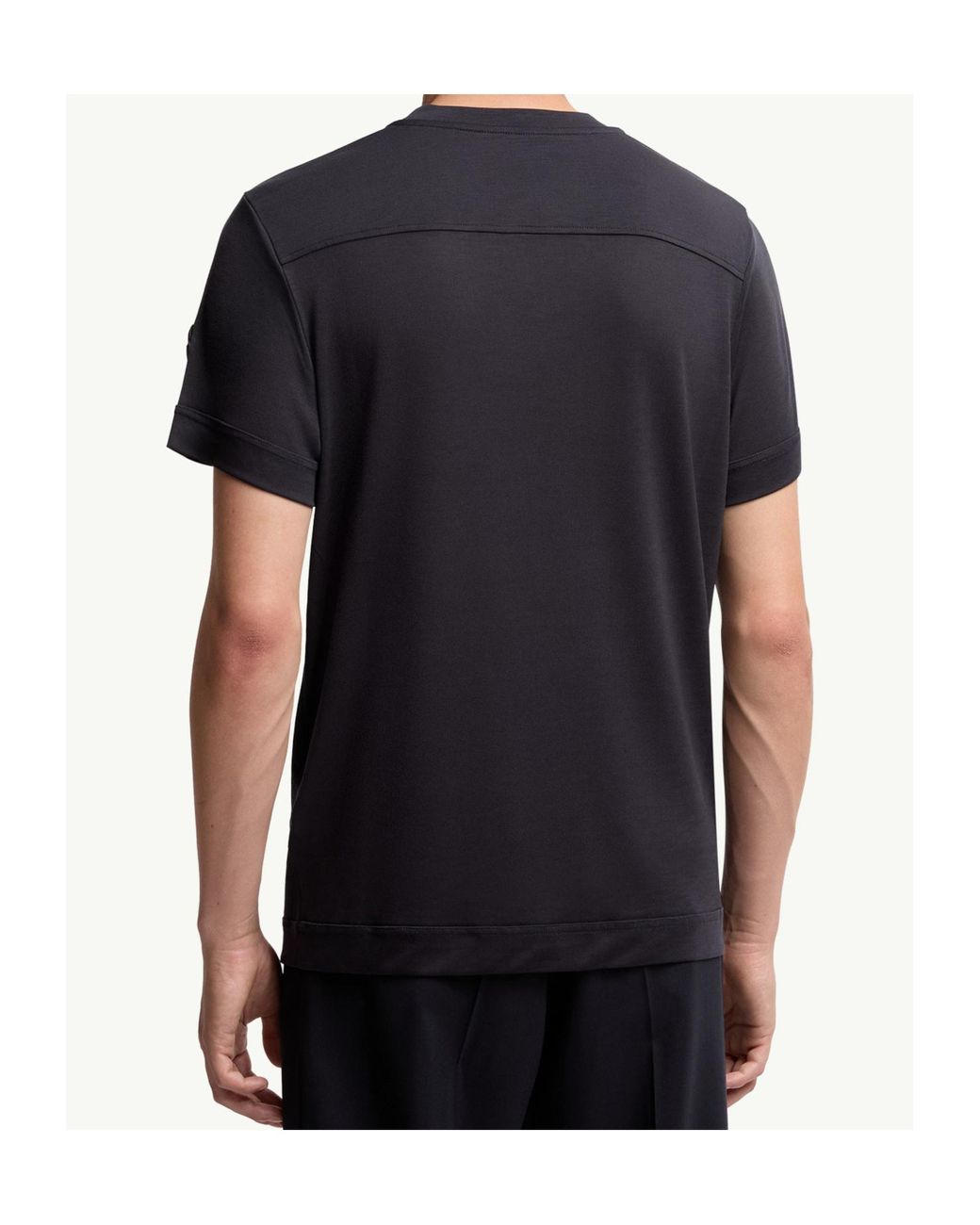 Moncler Black Logo Printed Crewneck T-Shirt for men