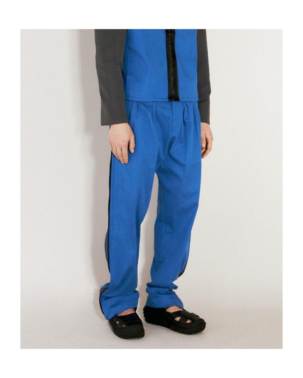 Kiko Kostadinov Blue Ugo Side Trousers for men