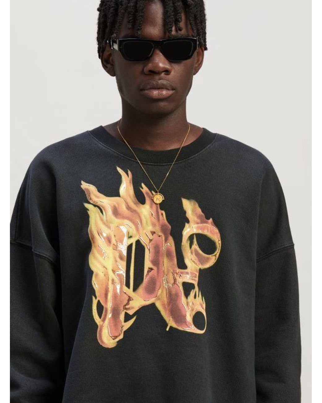Palm Angels Black Sweatshirts for men