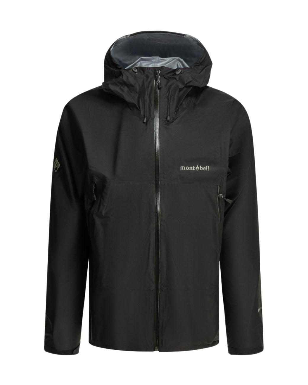 Montbell Black Rain Trekker Logo-Print Hooded Jacket for men