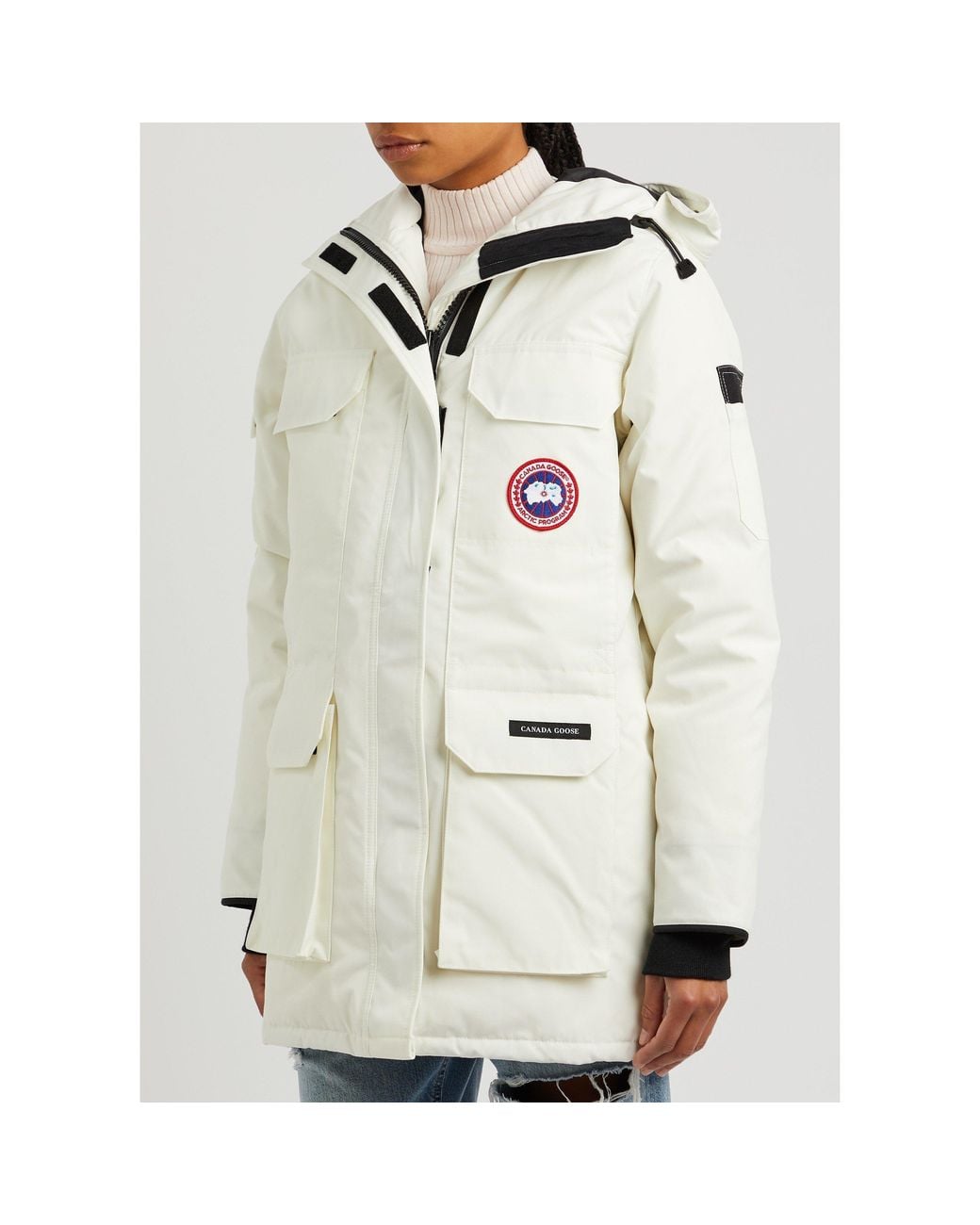 Canada Goose White Thickened Waterproof Down Coat