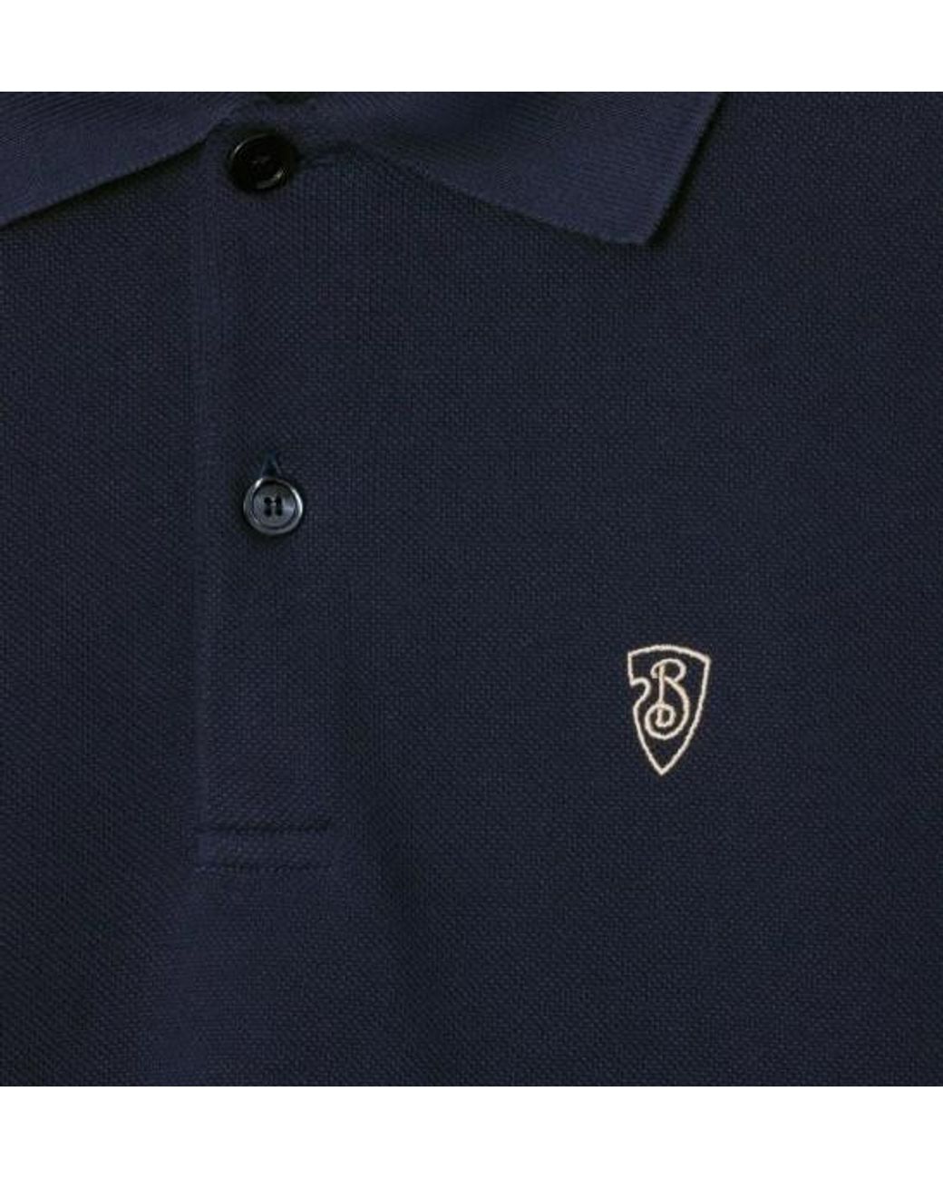 Burberry Blue Logo Embroidered Regular-Fit Polo Shirt for men