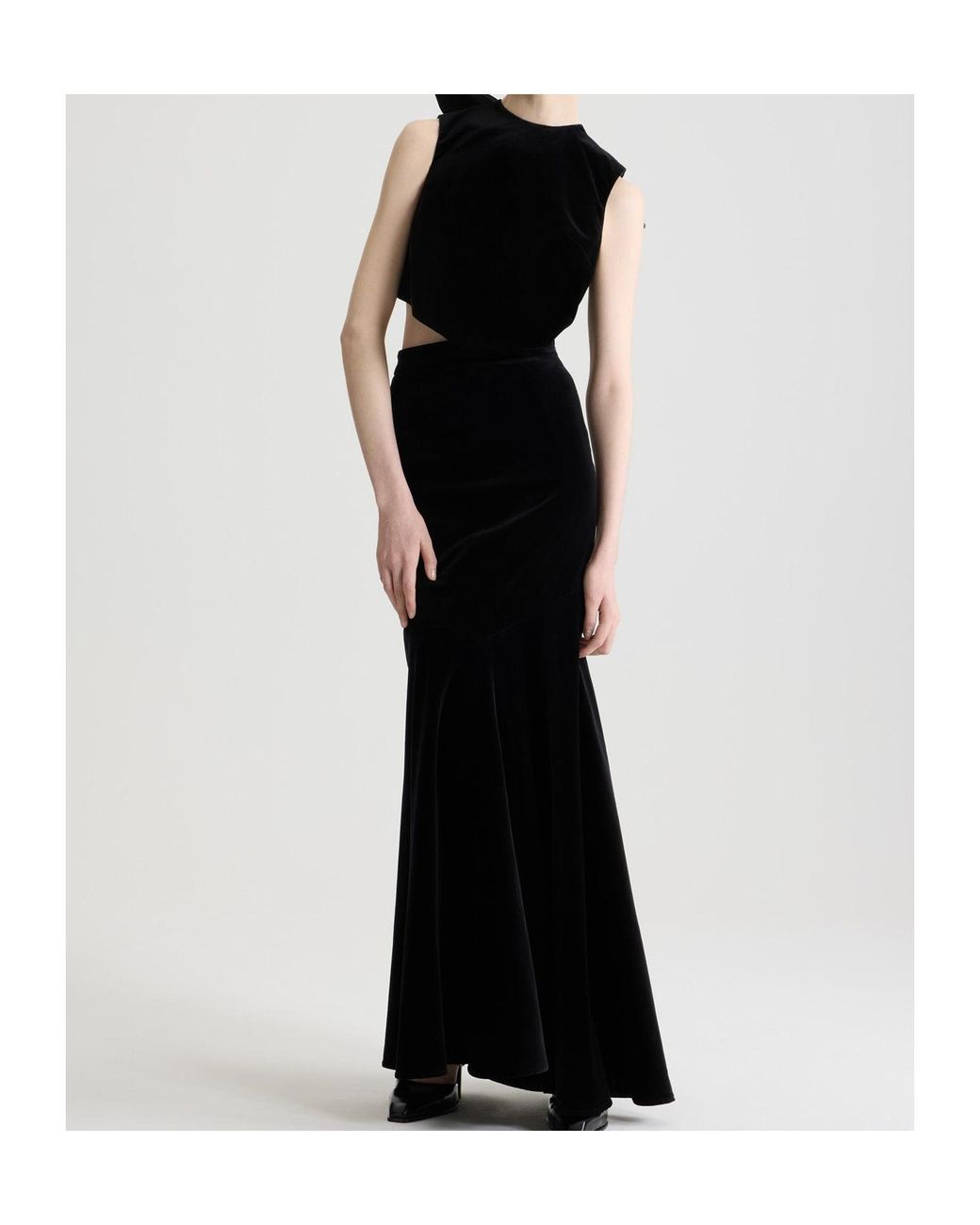 Patou Black Scarf Top