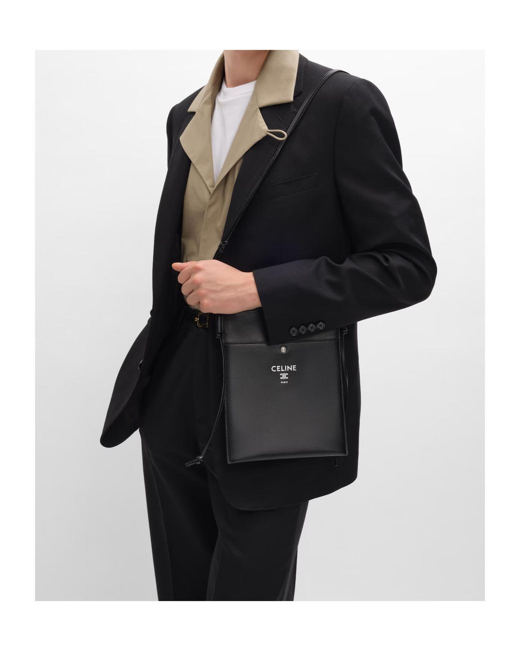Céline Black Sharp Pouch Take Away for men