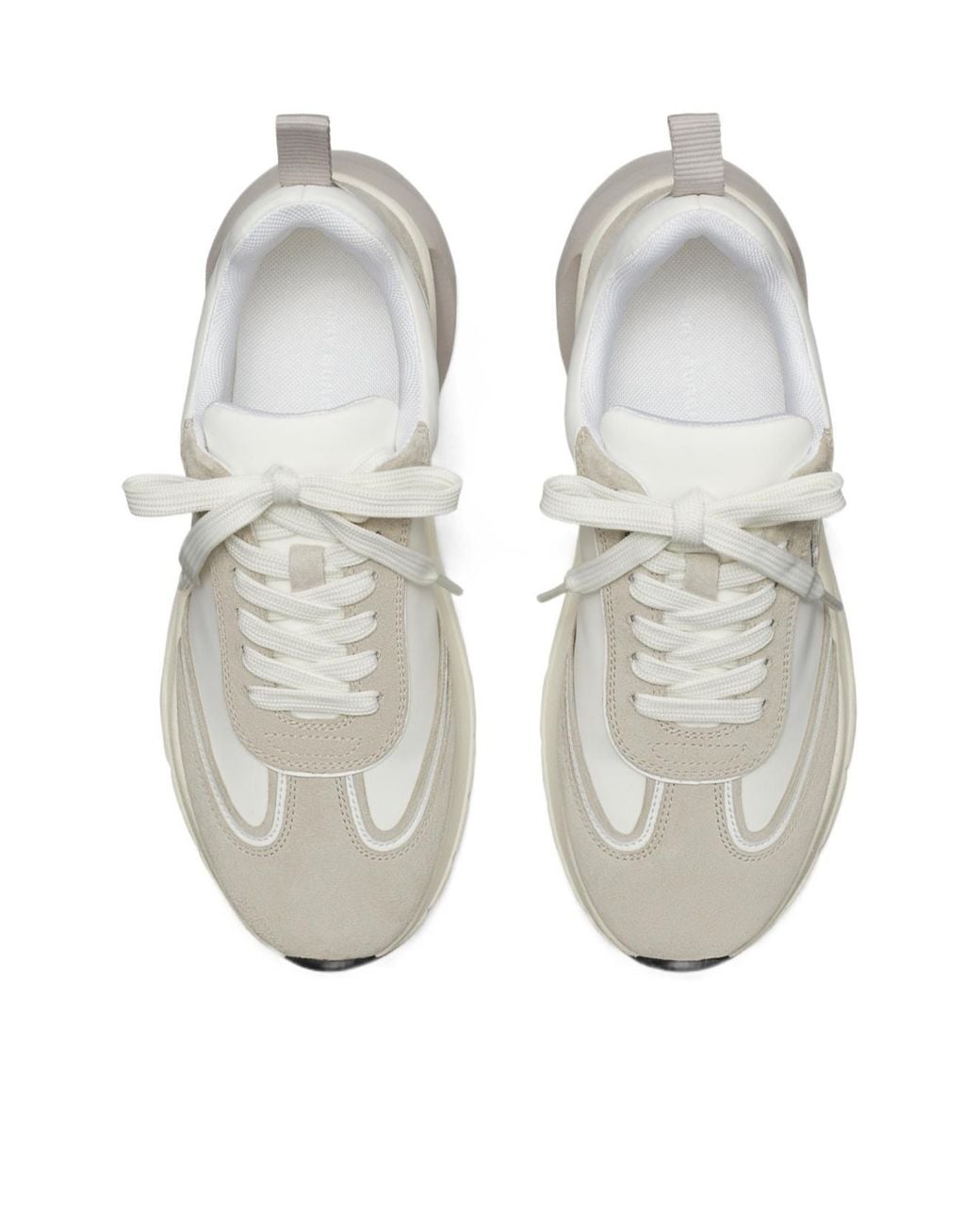Tory Burch Natural Good Luck Lace-Up Trainers