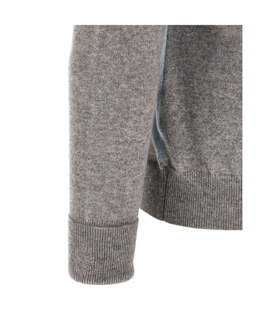 Ballantyne Blue Diamond Intarsia V-Neck Knitted Sweater for men