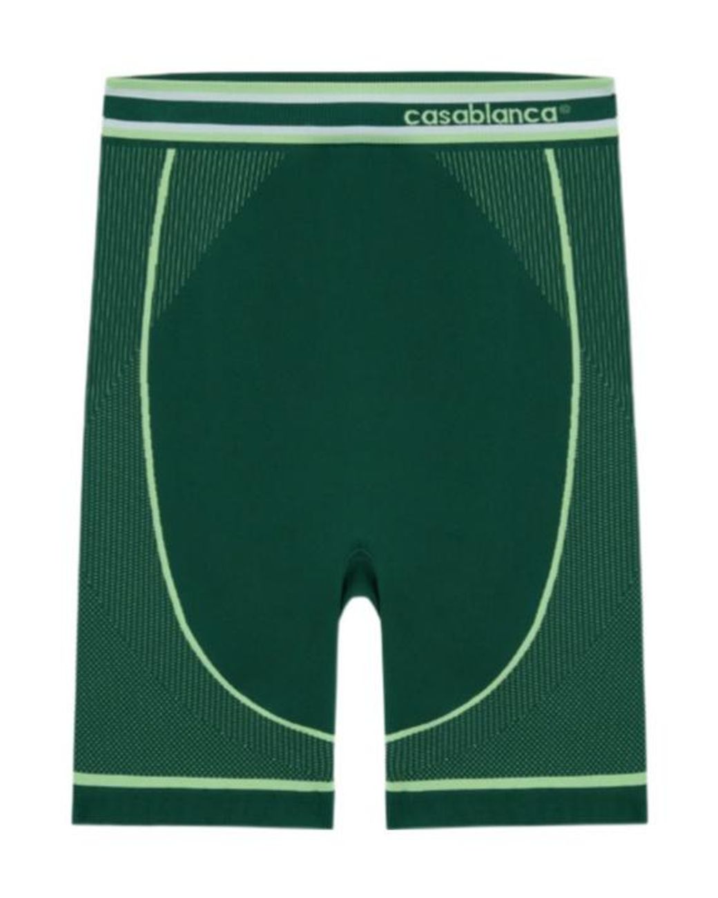 Casablanca Green Logo-Print Stretch-Design Shorts