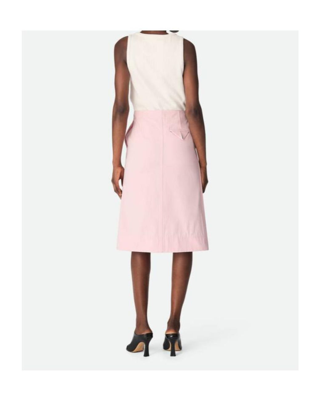 Bottega Veneta Pink Cotton Wrap Skirt