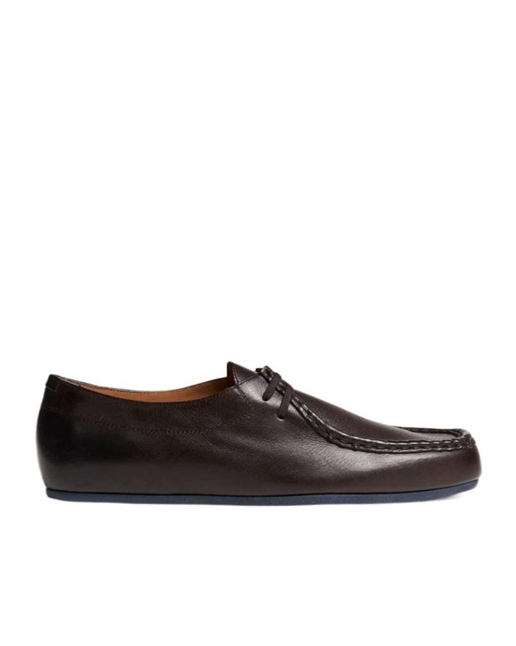 Jil Sander Brown Hand-Stitched Lace-Up Shoes for men